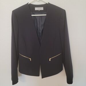 Philosophy Cropped Black Jacket/Blazer Sz.M
